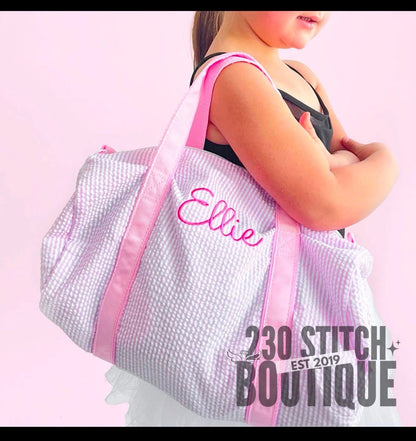 Seersucker Duffle Bag