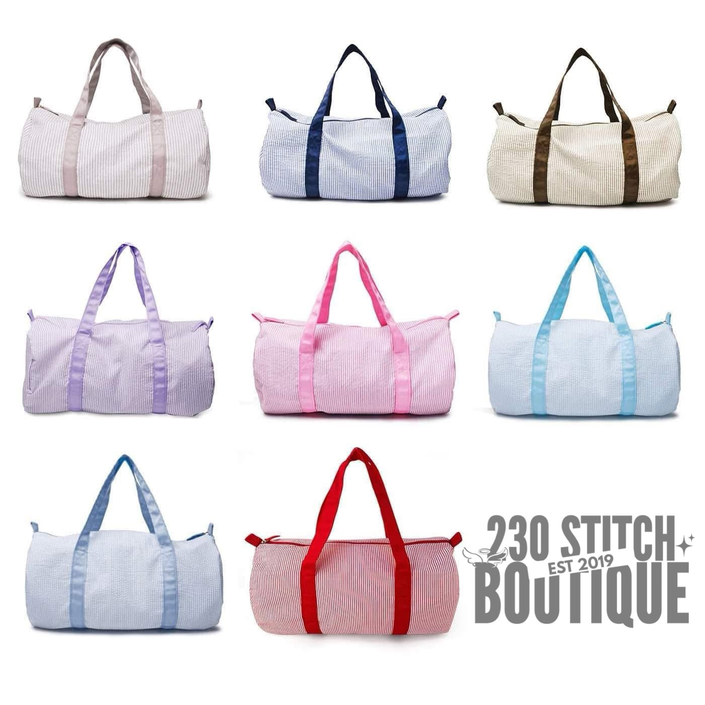 Seersucker Duffle Bag