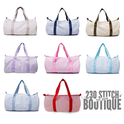Seersucker Duffle Bag