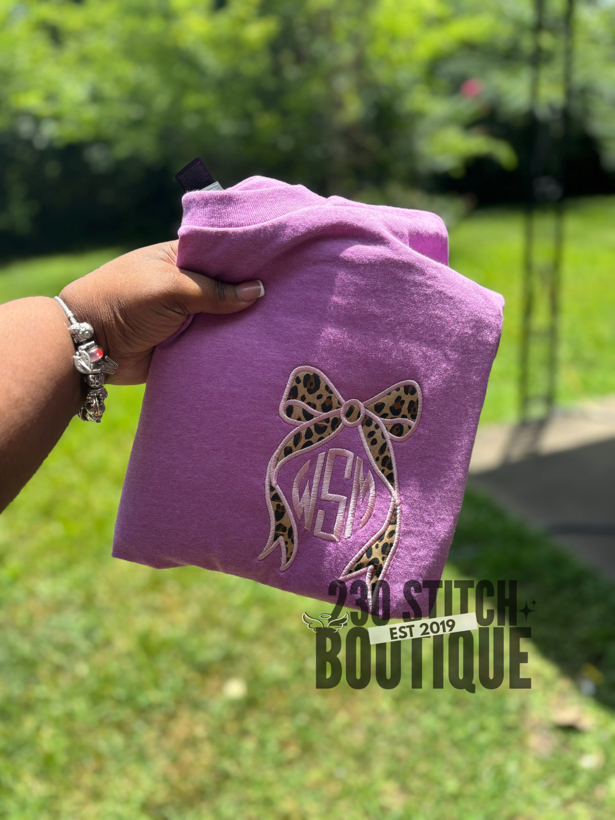 Leopard Monogram Tee