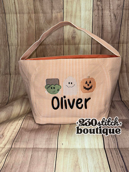 Seersucker Boo Basket