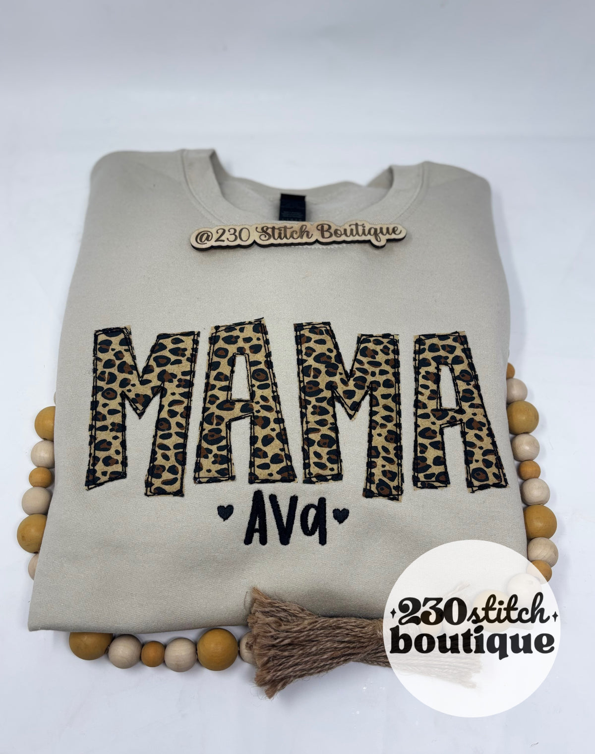 Leopard Mama Crewneck With Names